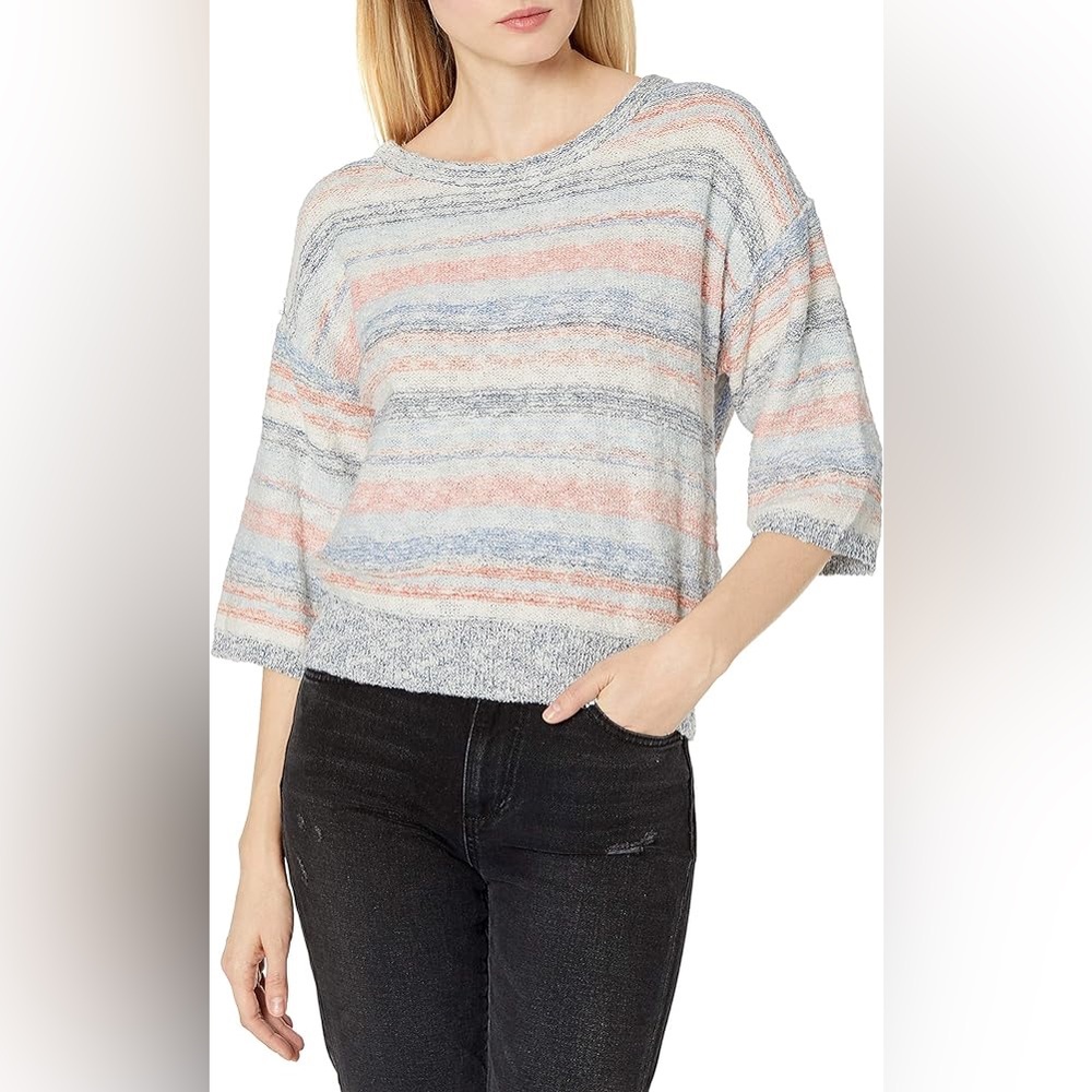 Michael Stars Textured Open-Back Sweater Top